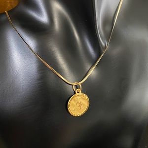 22K Gold "A"Pendant Only